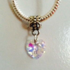 Crystal Heart by SWAROVSKI Elements Dangling Charm Bead For Euro Style Bracelets